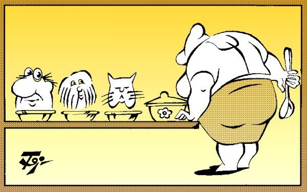 Обед карикатуры животные