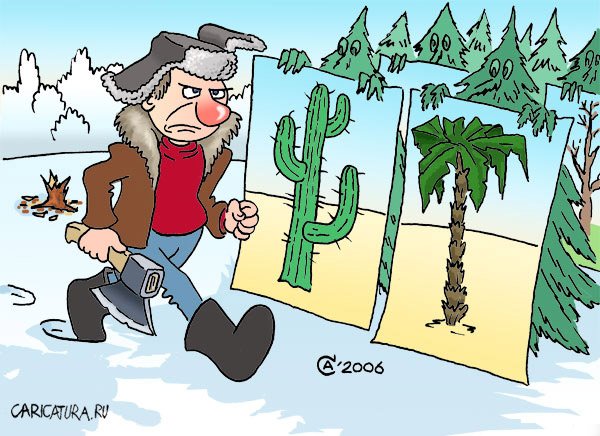 Новогодняя елка карикатура