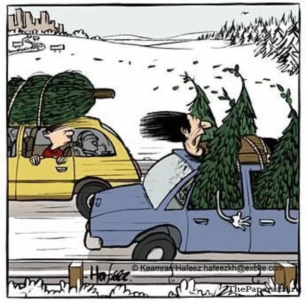 Новогодняя елка карикатура