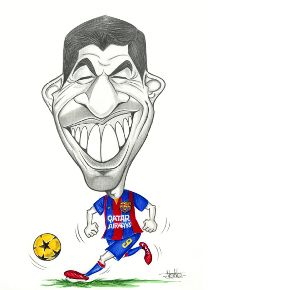 Луис Суарес карикатуры