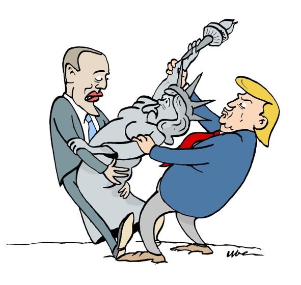 Приветствие карикатура