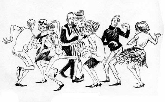 Танцы карикатура