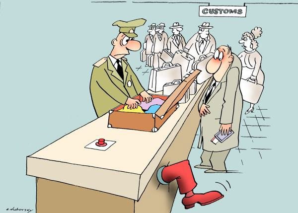 Таможенник карикатура