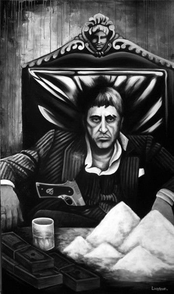 Лицо со шрамом карикатура