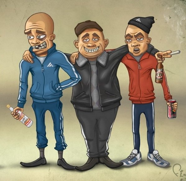 Гопник карикатура