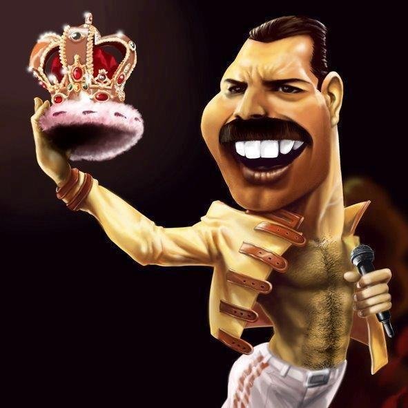 Портрет Фредди Меркьюри карандашом