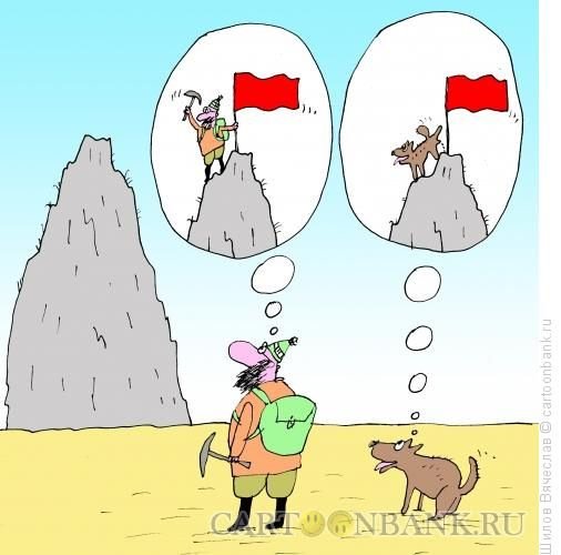 Цель карикатура