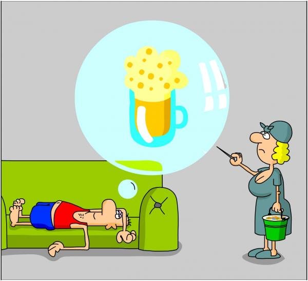 Женщина мечтает рисунок