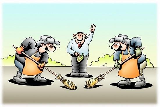 Карикатура осень