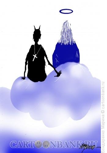 Задумчивый Бог на небесах смешная картинка