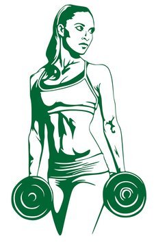 Карикатуры девушке с спортзале (45 фото)