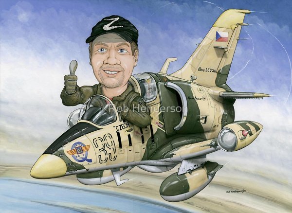 Шарж на самолете