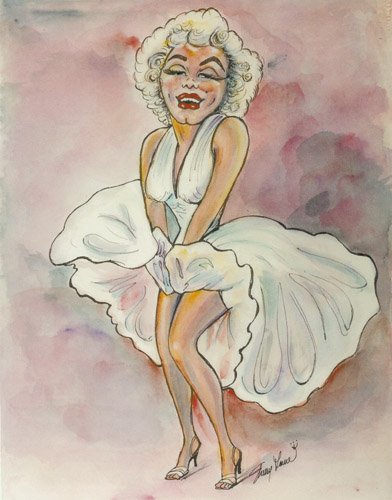 Карекатуры знаменитостей Мерлин Монро