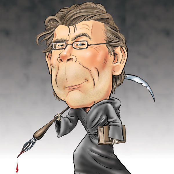 Стивен Кинг шарж