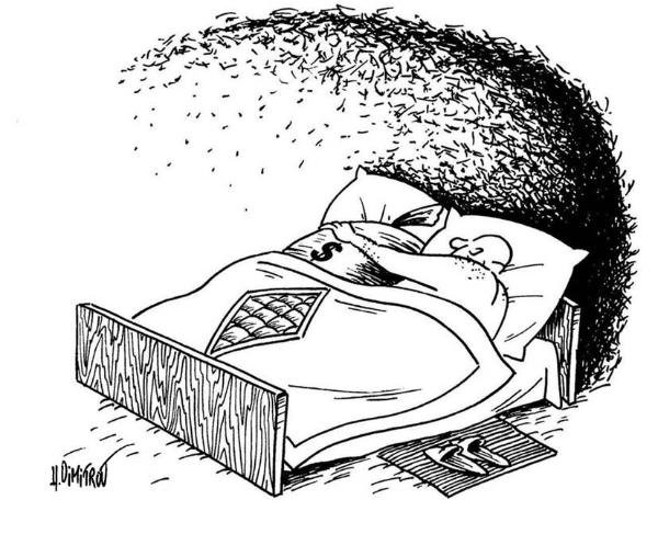 Кровать карикатура