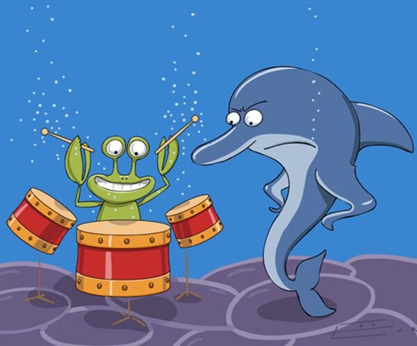 Кит карикатура