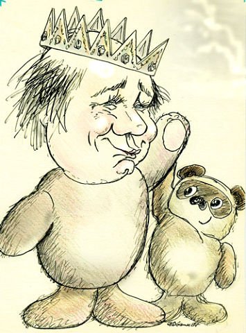 Евгений Леонов шарж