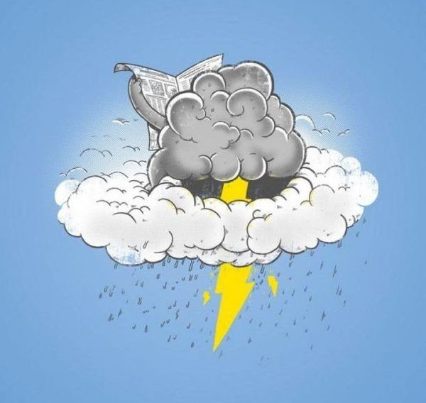 Шарж с облаками