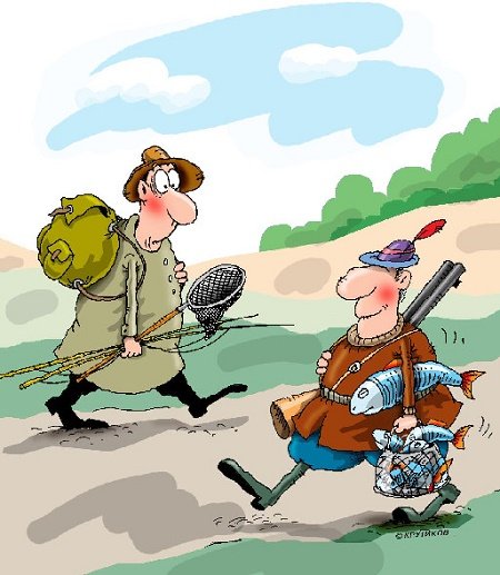Охотник карикатура