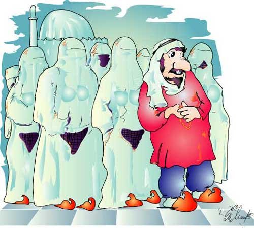 Многоженство карикатура