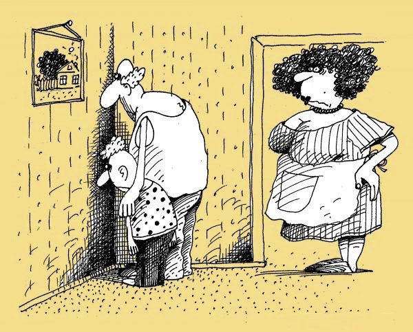 Муж и жена карикатура