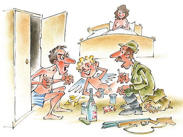 Карикатура нож в спину