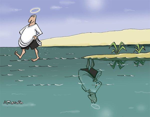 Плавание карикатура