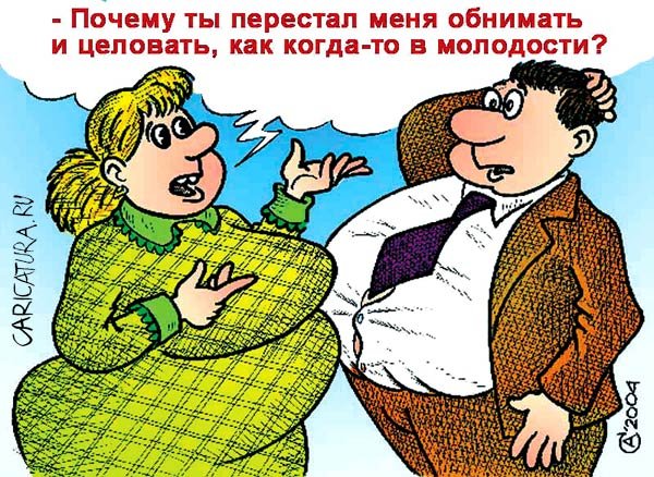 Поцелуй карикатура