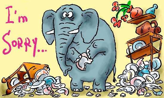 Извинения карикатура