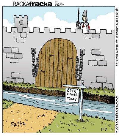 Замок карикатура