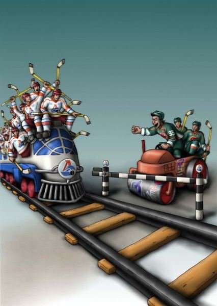 Локомотив карикатура