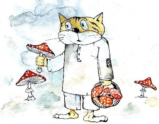 Мухомор карикатура