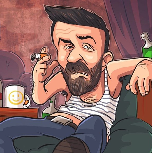 Сергей Шнуров шарж