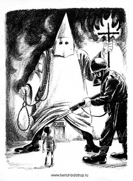 Ку-клукс-клан гравюра 19 век