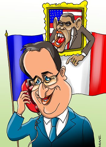 Олланд карикатура