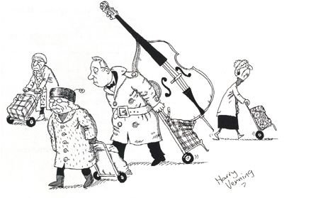 Виолончель карикатура