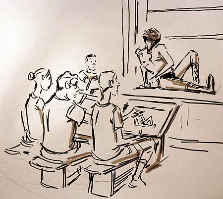 Карикатуры жена выгоняет мужа