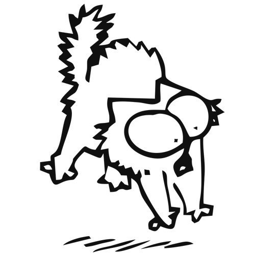 Испуганный кот Саймон