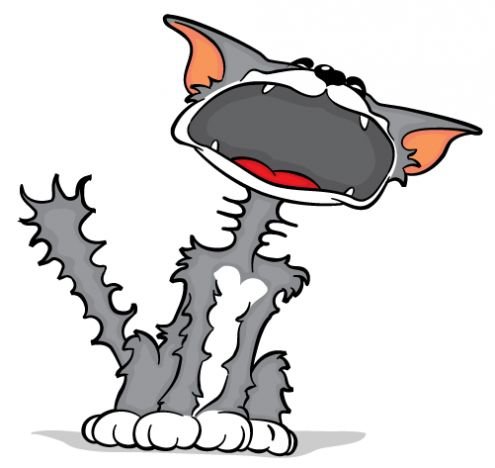 Орущий мультяшный кот