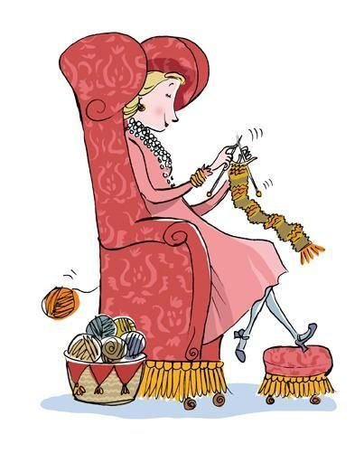 Рукодельница карикатура