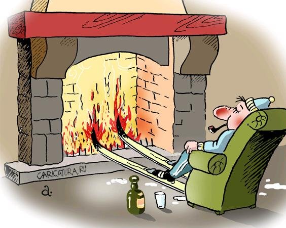 Смешной камин