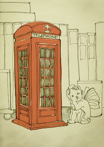 Телефонная будка комикс