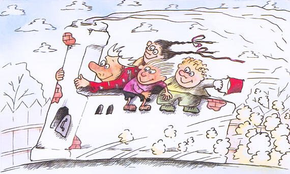 Емеля на печи карикатура