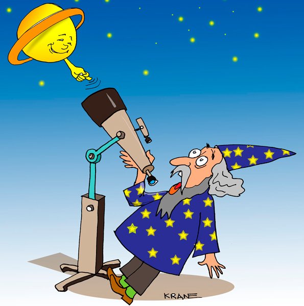 Звездочет с телескопом