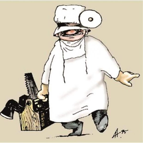 ЛОР врач карикатура