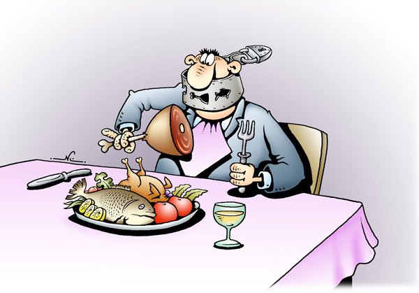 Советские карикатуры продукты