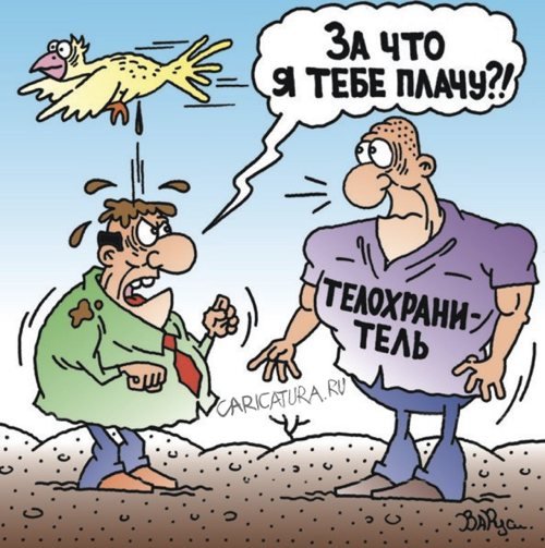 Личная охрана карикатура