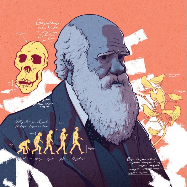 Карикатура на Дарвина и дарвинизм