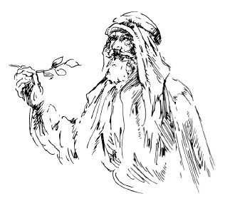 Бог на облаке карикатура