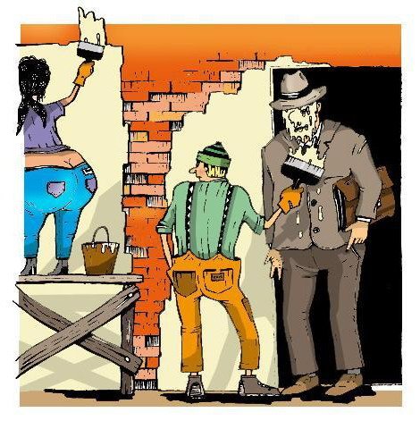 Стройка карикатура